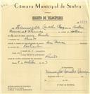 Registo de velocípede com o nº 6679, em nome de Hermenegildo Carvalho Chança, morador em Penedo.