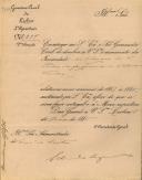 Circular do Secretário Geral da 3ª Repartição do Governo Civil de Lisboa, Eduardo Segurado, ao Administrador do Concelho de Sintra, devolvendo o orçamento da Irmandade dos Clérigos de S. Pedro, da freguesia de S. Martinho, relativo ao ano económico de 1884 a 1885.