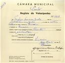 Registo de velocípede de marca Hunter, com o nº 3213, em nome de Porfirio Francisco Grilo, morador em Maceira.