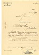 Construção de uma casa em Alvarinhos em nome de António Tomé com o Processo OB nº 378/1925, com a licença de construção nº 244 de 23/08/1925.