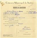 Registo de velocípede com o nº 7166, em nome de António Pedroso de Oliveira, morador em Carenque.