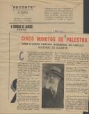 Cinco minutos de palestra com o poeta Cândido Guerreiro, no circulo cultural do Algarve onde diz que Francisco Costa "sabe vazar em molduras perfeitas os mais altos pensamentos", publicado no Jornal "O Primeiro de Janeiro", do Porto.