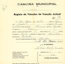 Registo de um veiculo de duas rodas tirado por um animal de espécie cavalar destinado a transporte de mercadorias em nome de João  Afonso de Castro, morador em Pedrouços.