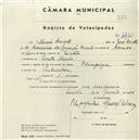Registo de velocípede de marca Olympique, com o nº 4460, em nome de Maria Duarte, morador em Santa Maria.