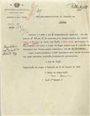 Ofício dirigido ao Administrador do Concelho de Sintra, proveniente do Chefe de Repartição de Jogos e Turismo, José d'Athayde, referente à vistoria que deve ser feita aos hotéis Royal e Miramar, na Praia das Maçãs e Bela Vista, nas Azenhas do Mar.