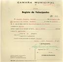 Registo de velocípede de marca Raio & Pombal, com o nº 363, em nome de Joaquim Sequeira Correia, morador em Mucifal.