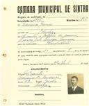 Registo de matricula de velocipedista em nome de Francisco Gomes, morador na Idanha, com o nº de inscrição 1976.