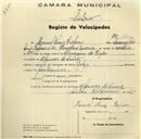Registo de velocípede de marca Deka, com o nº 161, em nome de Manuel Luís Raposo, morador em Alfouvar de Cima.