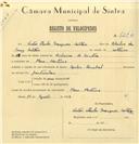 Registo de velocípede de marca Cicles Pombal, com o nº 7246, em nome de Vítor Paulo Marques Saltão, morador em Mem Martins.