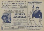 Programa do filme "Nuvens Amarelas" com a participação de Jean Simons e Trevor Howard.