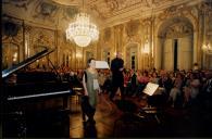 Concerto de Maria João Pires, Augustin Dumay, Gérard Caussé, Ariane Granjon e Jian Wang durante o Festival de Musica de Sintra, na sala da música do Palácio Nacional de Queluz.