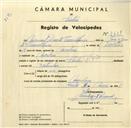 Registo de velocípede de marca Cycles R.P., com o nº 3637, em nome de Manuel Duarte Cavalheiro, morador em Morelena.