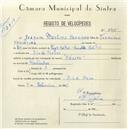 Registo de velocípede de marca Helios, com o nº 5415, em nome de Joaquim Martins Henriques, morador em Rio de Mouro.