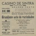 Programa de Variedades com a participação de D. Maria Antónia Palhares, Ângelo Gaspar, Tomé de Barros Queiroz, Natércia Couto e Mimi Gaspar, no dia 30 de setembro de 1947.