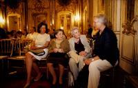 Público para assistir ao Concerto de piano de Pedro Burmester, na sala da música no Palácio Nacional de Queluz, durante o Festival de Música de Sintra.