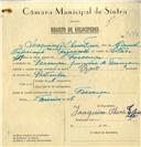 Registo de velocípede de marca Raio, com o nº 7578, em nome de Joaquim Oliveira Figueiredo, morador em Fervença.