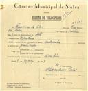 Registo de velocípede de marca Andorinha, com o nº 7739, em nome de Francisco da Silva, morador em Morelena.