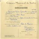 Registo de velocípede de marca Raio com motor Cuciolo, com o nº 6049, em nome de Fernando Vénus Ramalho, morador em Chão de Meninos.