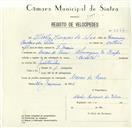 Registo de velocípede de marca Oriental, com o nº 8517, em nome de Alberto Marques da Silva, morador em Covas de Ferro.