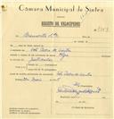 Registo de velocípede de marca Olga, com o nº 7949, em nome da Firma Bramonte Lda, com sede em S. Pedro de Sintra.