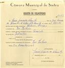 Registo de velocípede de marca Cuciolo, com o nº 7376, em nome de Jaime Francisco Ramilo, morador em Pero Pinheiro.