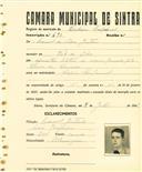 Registo de matricula de cocheiro profissional em nome de Manuel da Silva Justino, morador em Vale de Lobos, com o nº de inscrição 690.