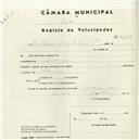 Registo de velocípede com o nº 4531, em nome de Raul Ferreira & Augusto Barros Lda, morador em Carenque.