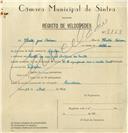 Registo de velocípede de marca Famel, com o nº 7868, em nome de Vítor José Névoa, morador em Rua José Antunes dos Santos, Sintra.