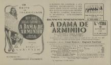 Programa do filme "A dama de Arminho" realizado por Ernst Lubitsch com a participação dos atores Cesar Romero e Reginald Gardinar.