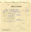 Registo de velocípede de marca Mauritano, com o nº 6782, em nome de Rui Freitas Agostinho, morador em Albarraque.