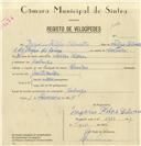Registo de velocípede de marca Union, com o nº 6868, em nome de Gregório Filipe Silvestre, morador em Sabugo.