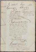 Feito cível de resíduos de testamento de Maria Cristova, morador em Odrinhas, cujo testamenteiro foi Manuel da Silva Sapina, morador no mesmo lugar.