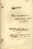 Deliberação da Câmara Municipal de Sintra, em 15 de novembro de 1893, e aprovação da Comissão distrital, em 21 de maio de 1894, para a construção dos cemitérios de Sintra, Colares, São João das Lampas e Rio de Mouro.moradores do mesmo lugar.