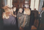 Edith Forjaz na entrega dos prémios literários Ferreira de Castro e Oliva Guerra na Sala da naú do Palácio Valenças.