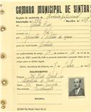 Registo de matricula de cocheiro profissional em nome de Roberto Dias, morador no Ral, com o nº de inscrição 892.
