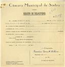 Registo de velocípede de marca Atlantic, com o nº 7577, em nome de Jaime Simões da Silva, morador em Dona Maria.