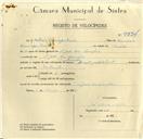 Registo de velocípede de marca Cimati, com o nº 9774, em nome de António Domingos Frade, morador em S. João das Lampas.
