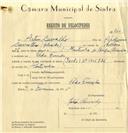 Registo de velocípede de marca Sachs, com o nº 7651, em nome de Artur Carvalho, morador em Pedra Furada.