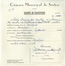 Registo de velocípede de marca Especial, com o nº 5732, em nome de Luís Branco dos Santos, morador em Mucifal.