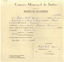 Registo de velocípede com o nº 9846, em nome de Porfirio Santos Gomes, morador em Carne Assada.
