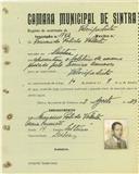 Registo de matricula de velocipedista em nome de Fernando Polido Valente, morador em Sintra, com o nº de inscrição 1742.