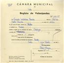 Registo de velocípede de marca Olympique, com o nº 3258, em nome de Fernando Castanheira Almeida, morador em Queluz.