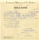 Registo de velocípede de marca Lúcifer, com o nº 7648, em nome de Alfredo Lopes, morador em Cacém de Cima.