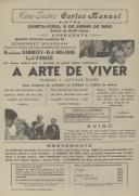 Programa do filme "A Arte de Viver" com a participação de Hermione Baddeley, Dirk Bogarde e Cecil Parker.