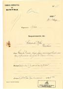 Ampliação na propriedade em Colares em nome de Eduardo Rilhas com o Processo OB nº 61/1925, com a licença de construção nº 106 de 09/05/1925.