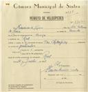 Registo de velocípede de marca The Champion, com o nº 8127, em nome de Francisco de Lima, morador em Ral.