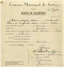 Registo de velocípede de marca Cicles Pombal, com o nº 6952, em nome de Edmundo João Aleixo, morador em Lameiras.