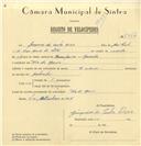 Registo de velocípede com o nº 7347, em nome de Joaquim da Costa Dias, morador em Rio de Mouro.