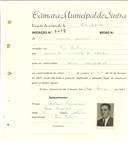 Registo de matricula de velocipedista em nome de Francisco António, morador em Pero Pinheiro, com o nº de inscrição 6415.