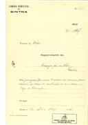 Construção de uma casa no Banzão em Colares em nome de Domingos José da Silva com o Processo OB nº 203/1923, com a licença de construção nº 132 de 26/04/1923.